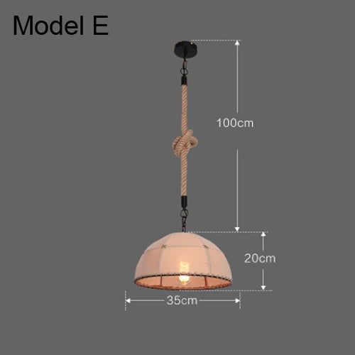 Industrial Rustic Pendant Lights Indoor Lamp for Living Dining Room Home Décor