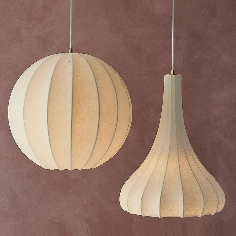 Silk Nordic E27 LED Pendant Lamps for Dining Room Minimalism Lighting