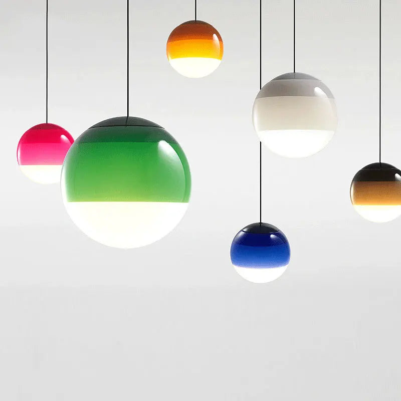Gradient Glass Dome Pendant Lamps for Modern Interiors