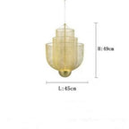 Meshmatics Chandelier: Modern Cage Design LED Dimmable Lighting Fixtures for Dining Room