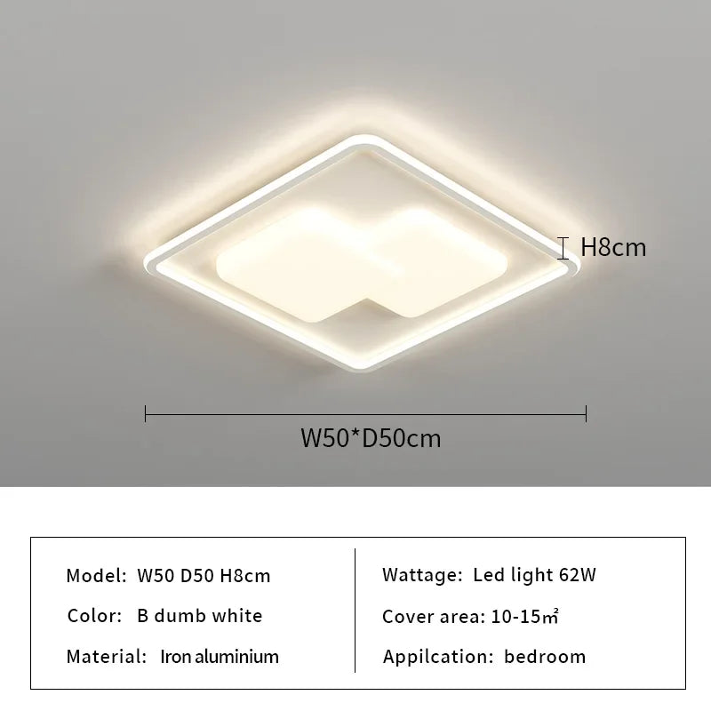 Nordic Minimalism Smart LED Ceiling Light for Modern Home Decor