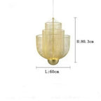 Meshmatics Chandelier: Modern Cage Design LED Dimmable Lighting Fixtures for Dining Room