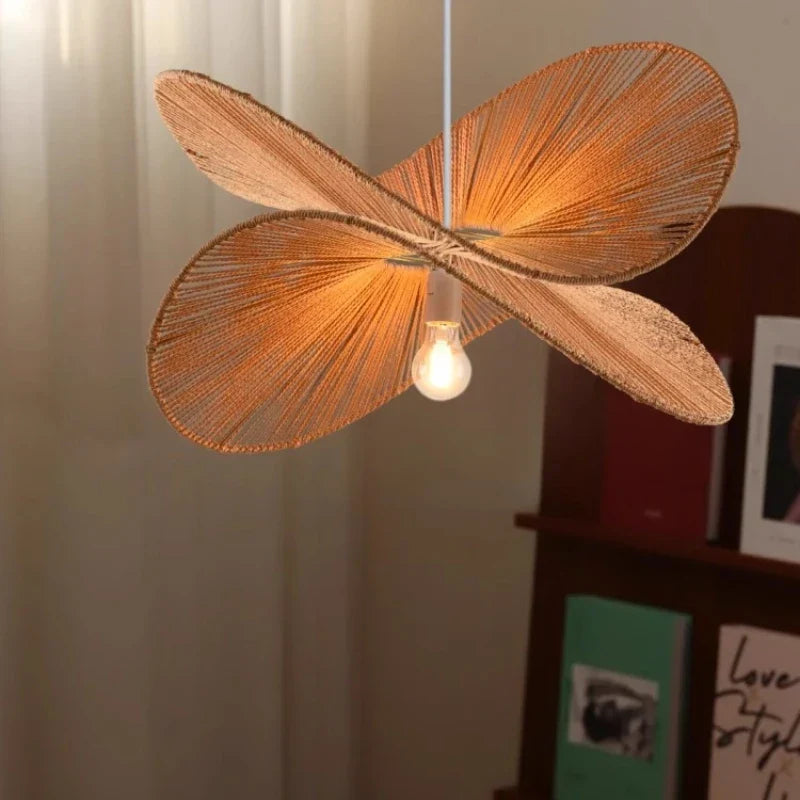 Hemp Pendant Lights: Wabi Sabi LED Indoor Lighting Fixtures