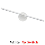 Linear LED Vanity Wall Light with Switch, 300° Rotation, 41CM - Nordic Minimalist Style