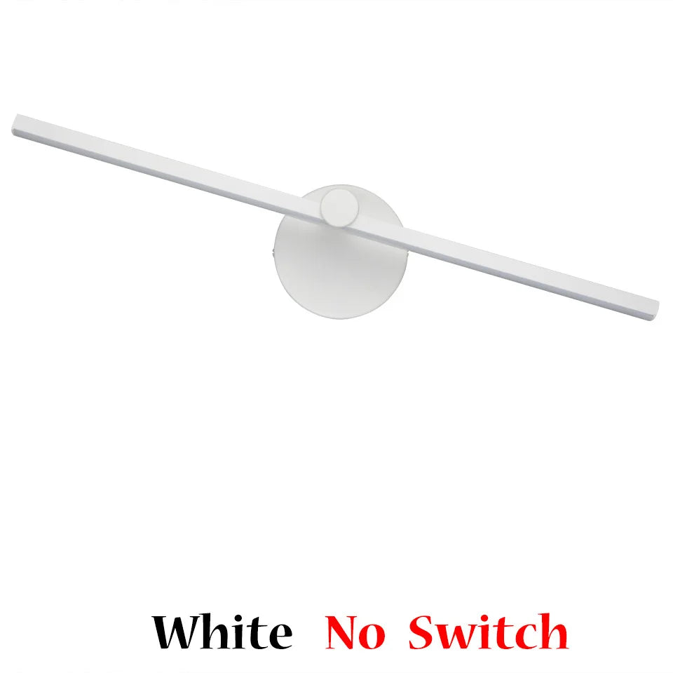 Linear LED Vanity Wall Light with Switch, 300° Rotation, 41CM - Nordic Minimalist Style