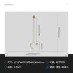 Luxury Copper Acrylic Flower Pendant Light for Home and Cafe Decor