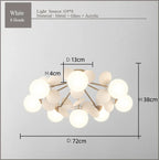 Frost Glass Ceiling Chandelier for Home Indoor Lighting