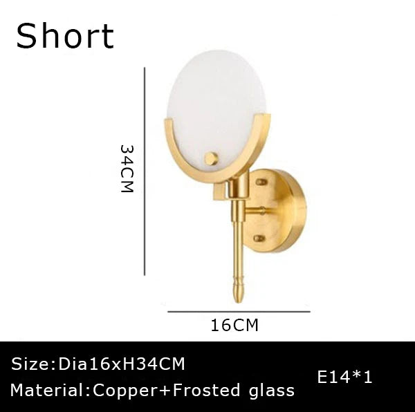 Gold Marble Wall Lights: Modern LED Sconce for Living Room Bedroom Decor