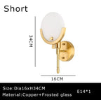 Gold Marble Wall Lights: Modern LED Sconce for Living Room Bedroom Decor