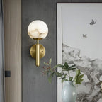 Copper Marble Ball Wall Lamp | Postmodern Luxury LED Lighting