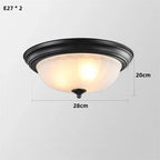 Black Bronze Ceiling Light with Frosted Glass Shade for Bedroom and Kitchen