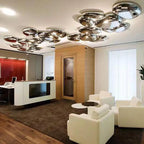 Chrome Art Ceiling Lamp for Modern Living Room, Bedroom Chandelier Lighting, Luxury Fixtures