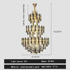 Crystal Hollow Villa Chandelier: Modern Luxury Pendant Light for Living Room and Hotel Lobby