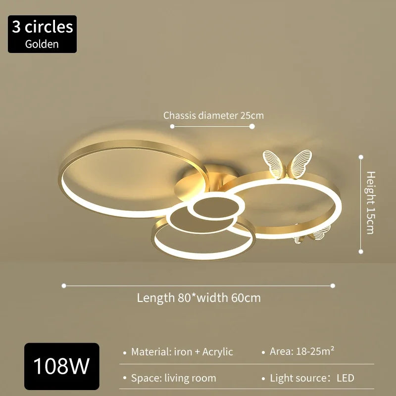 Butterflies Ceiling Light: Modern Luxury Home Lighting Fixture