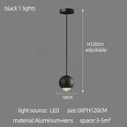 Metal Globe Lens Chandelier for Living Room Kitchen Bedroom Staircase