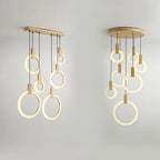 Wooden LED Chandelier for Living Room Ceiling Modern Lighting Fixtures