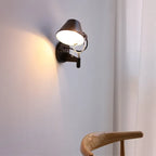 Industrial Black Silver Swing Arm Wall Lamp - Rotatable Miniature Table Lamp E27