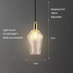 Crystal LED Ceiling Chandelier | Modern Bedroom Pendant Lamp