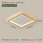 Modern LED Ceiling Lights Rectangular Smart Main Lamp Nordic Style