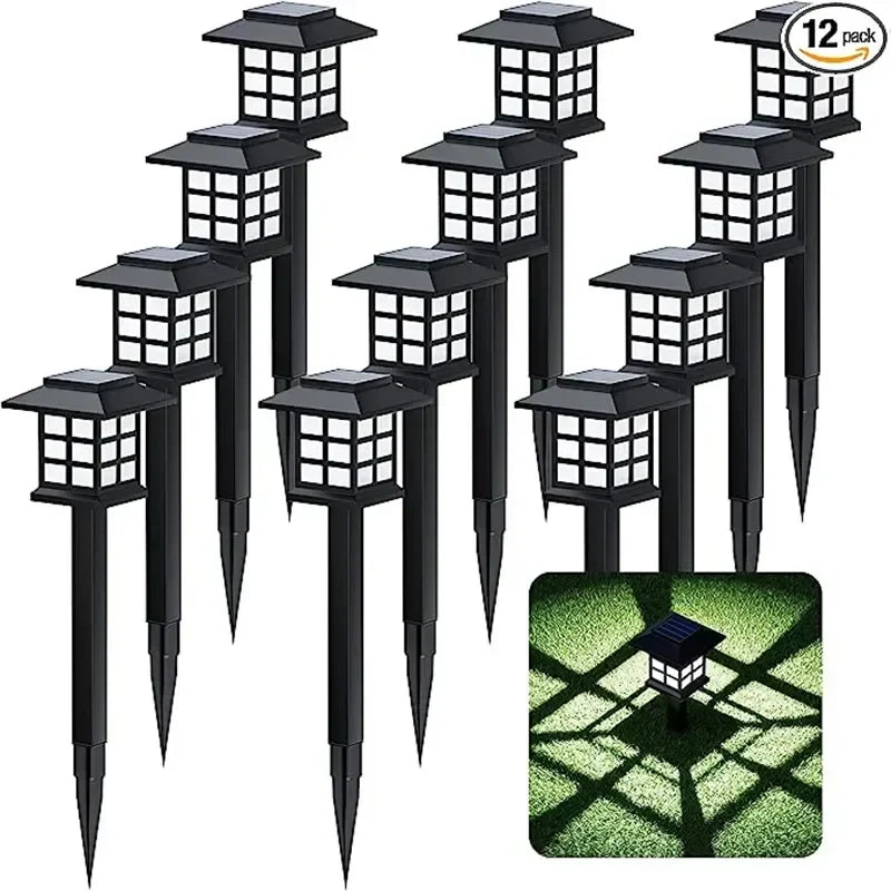 Solar LED Pathway Lights: Outdoor Waterproof Walkway Garden Decor Street Lamp