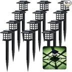 Solar LED Pathway Lights: Outdoor Waterproof Walkway Garden Decor Street Lamp