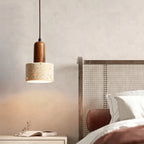 Yellow Travertine Bedside Pendant Light