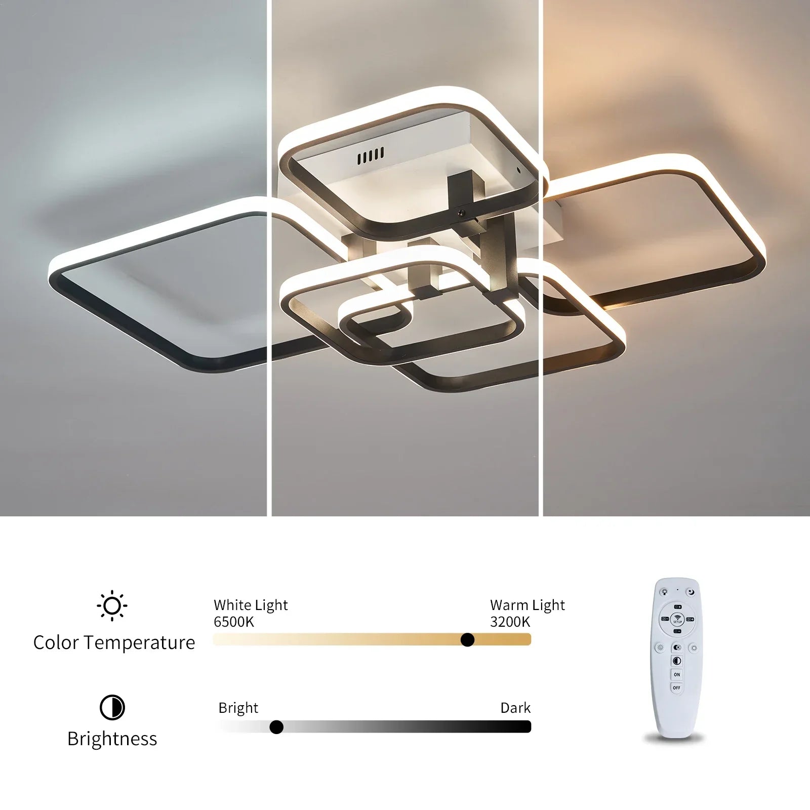 Minimalist LED Ceiling Light for Living Room Bedroom Study - Modern Nordic Design