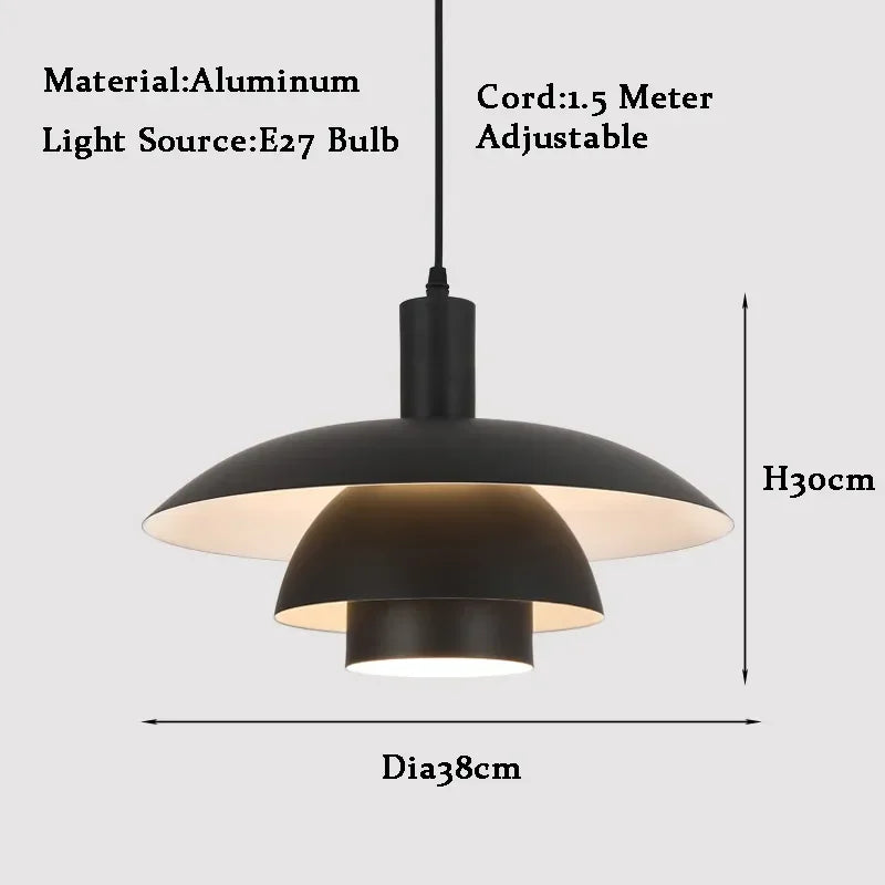 Metal Umbrellas LED Pendant Light: Modern Gradient Colourful UFO Design