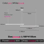 Modern Minimalist Nordic Chandelier Strip Creative Bar Table Lights