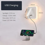 LED Wall Lamp USB Charging Bedroom Hotel Bedside Reading Sconce Switch