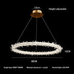 Crystal Flower LED Chandelier Pendant Light for Living and Dining Room