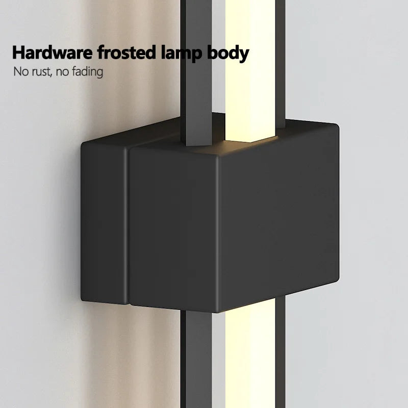 LED Grille Living Room Sofa TV Wall Lamp Strip, Minimalist Modern Bedroom Bedside Lighting