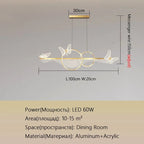 Butterfly Chandelier: Modern Minimalist Pendant Lamp for Dining Room, Study, Bar