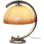 Bauhous Mushroom Table Lamp for Living Room Bedroom, E27 Glass Light Retro