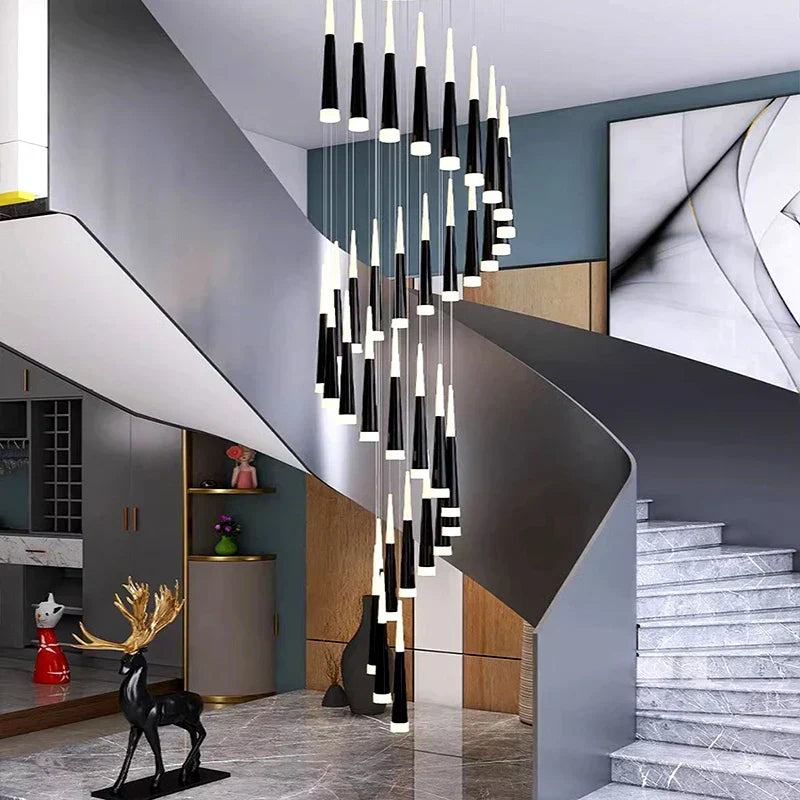 Nordic Stair Chandelier Living Dining Room Pendant Ceiling Light Indoor Lighting