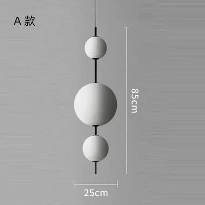 LED Glass Beads Pendant Chandelier - Elegant Hanging Lighting Fixture