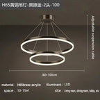 Nordic Circular Chandelier Hanging Pendant Light for Living Room and Dining Room