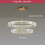Luxury Crystal Round Pendant Chandelier for Living Room & Bedroom