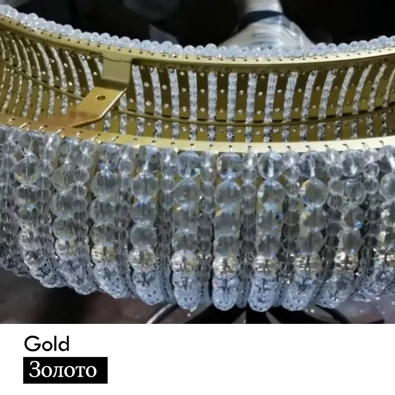 Chrome LED Crystal Donut Chandeliers | Modern Luxury Indoor Light Fixtures