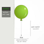 Colorful Balloon Memory LED Wall Lamp Pull Switch Bedroom Sconce E27 Bulbs