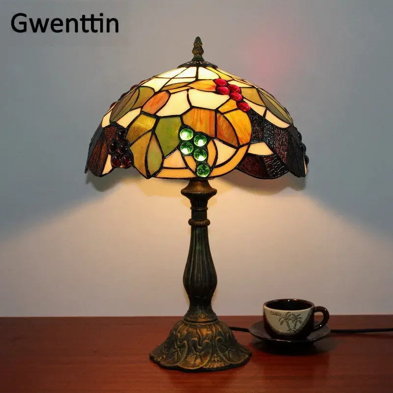 Tiffany Style Stained Glass Led Table Lamp