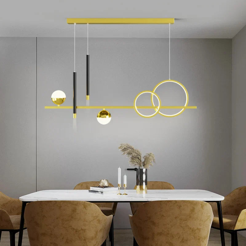 Nordic Minimalist LED Chandelier for Modern Dining, Bar, and Restaurant