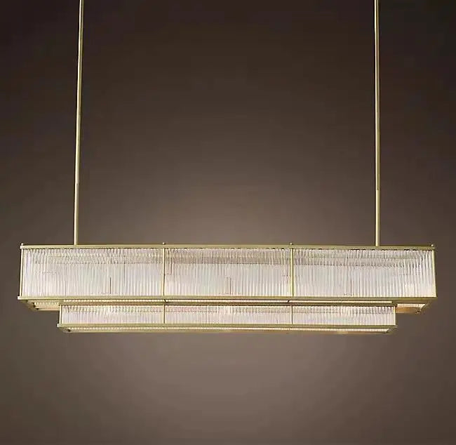 Metal Body Round LED Pendant Light with Glass Tubes for Living/Dining Room