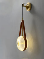 Copper Glass Wall Lamp: Nordic Light Luxury Leather Bedroom Decor
