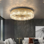 Crystal Gold LED Ring Ceiling Light - Modern Luxury Home Lighting