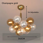 Multicolor Glass Ball Chandeliers Pendant Lights for Living Room Dining Bedroom