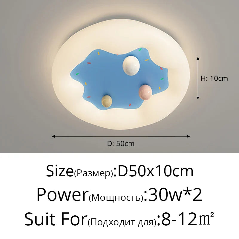 Kids Room Chandelier Remote Dimable Ceiling Lights