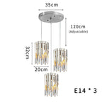 Luxury Crystal Round Chandelier LED Pendant Lamp for Living Room & Bedroom