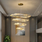 Gold LED Crystal Pendant Chandelier for Luxury Living Dining Room LightingDécor