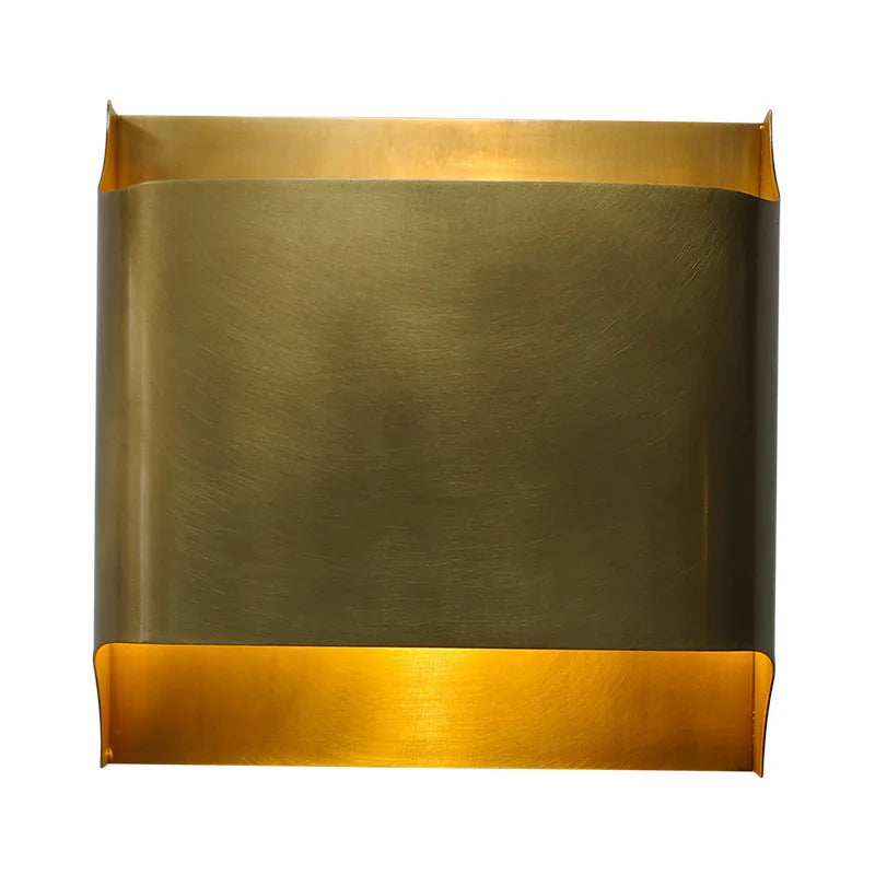 Post-Modern Copper Wall Lamp for Hotel Living Room Bedroom LED Lighting